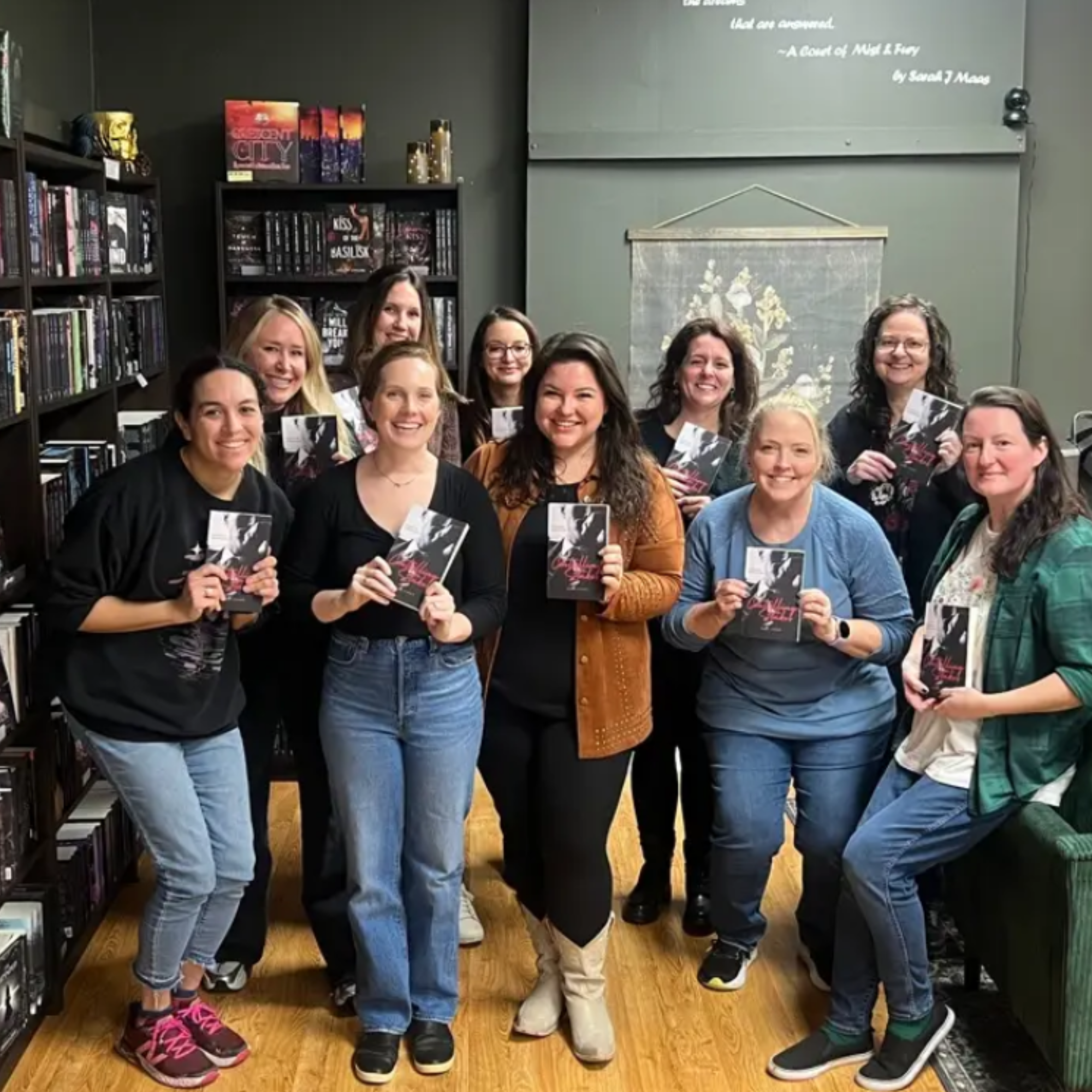 Julia Fisher at a signing event
